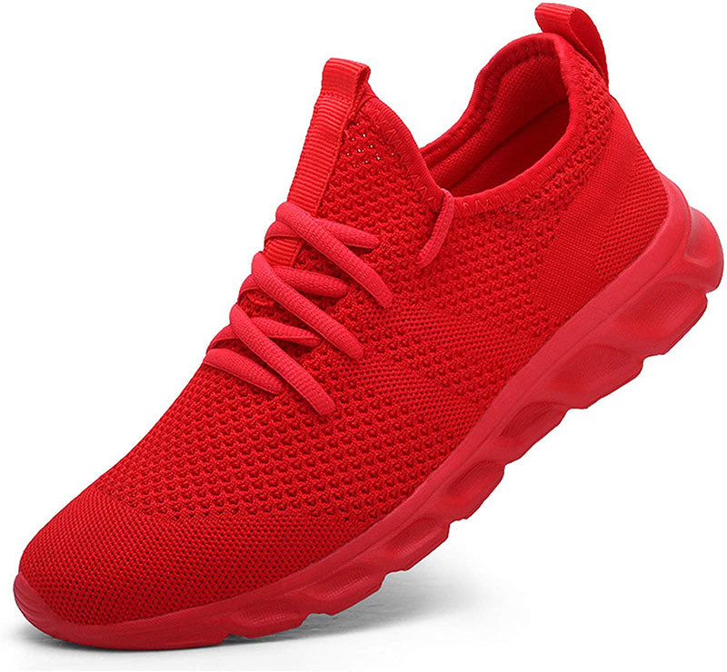 Women’s Sneakers – Soft Knit Upper – Cushioned Sole – Breathable – Low Top Fit