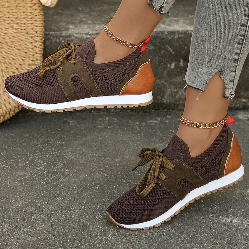 Women’s Sneakers – Knit Upper – Streamlined Fit – Breathable Casual Comfort