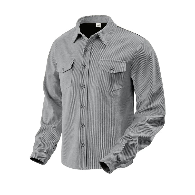 Joshua Regular Fit Corduroy Shirt | Collared Button Front Shirt