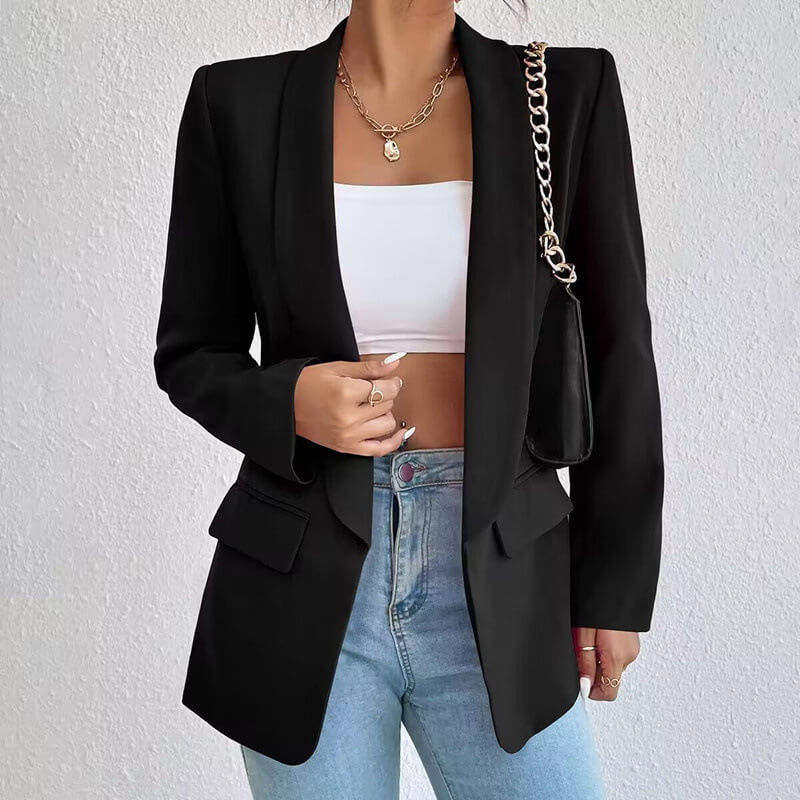 Women’s Blazer – Tailored Fit – Notched Lapel – Single Button – Structured Silhouette