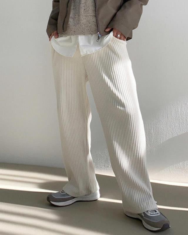 Men’s Corduroy Pants – Relaxed Fit – Tapered Leg – Full Length Casual Wear