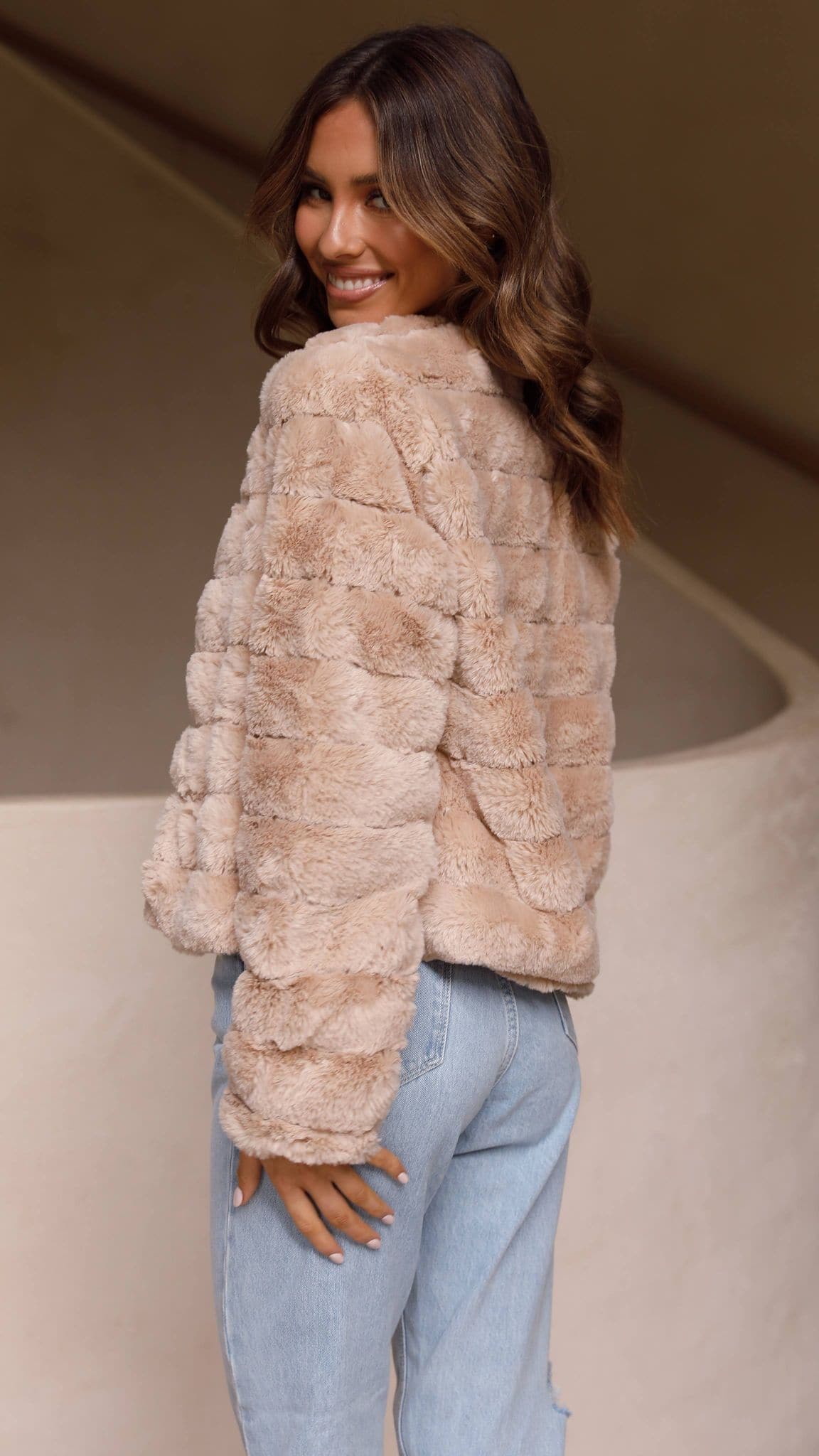 Women’s Crop Jacket – Quilted Texture – Open Front – Structured Fit