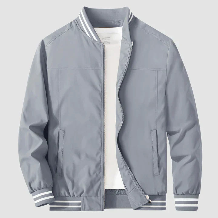 Men’s Windbreaker Jacket – Lightweight – Regular Fit – Ribbed Cuffs – Zip Front