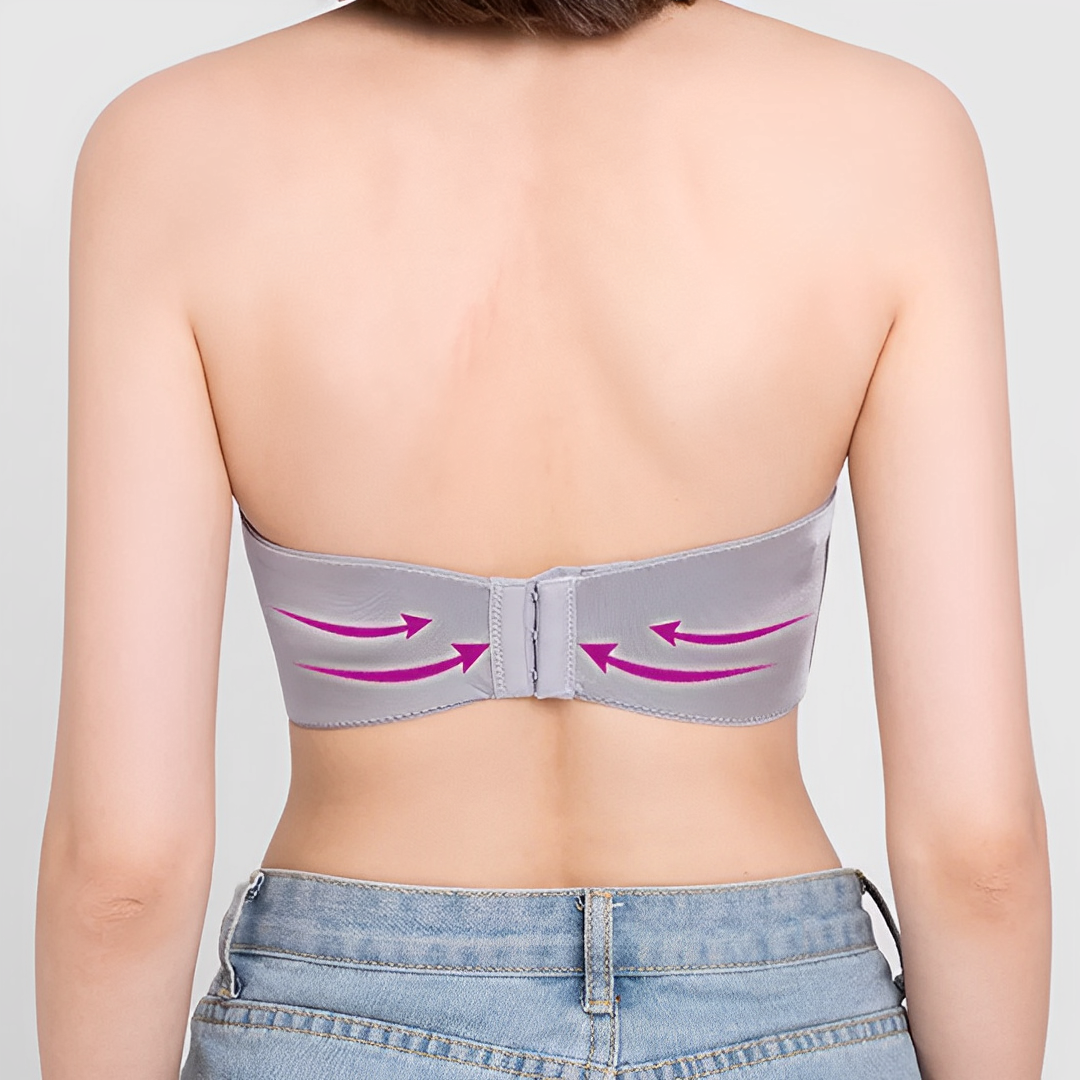 Women’s Strapless Push-Up Bra – Seamless Fit – Molded Cups – Invisible Under Clothing