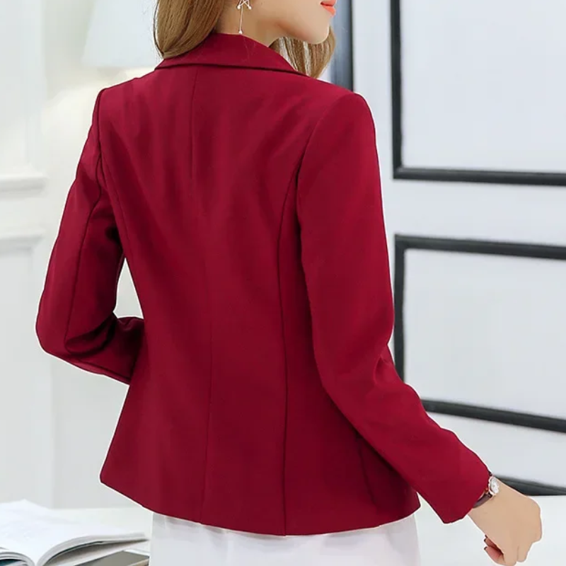 Women’s Blazer – Tailored Fit – Woven Fabric – Single Button Professional Wear