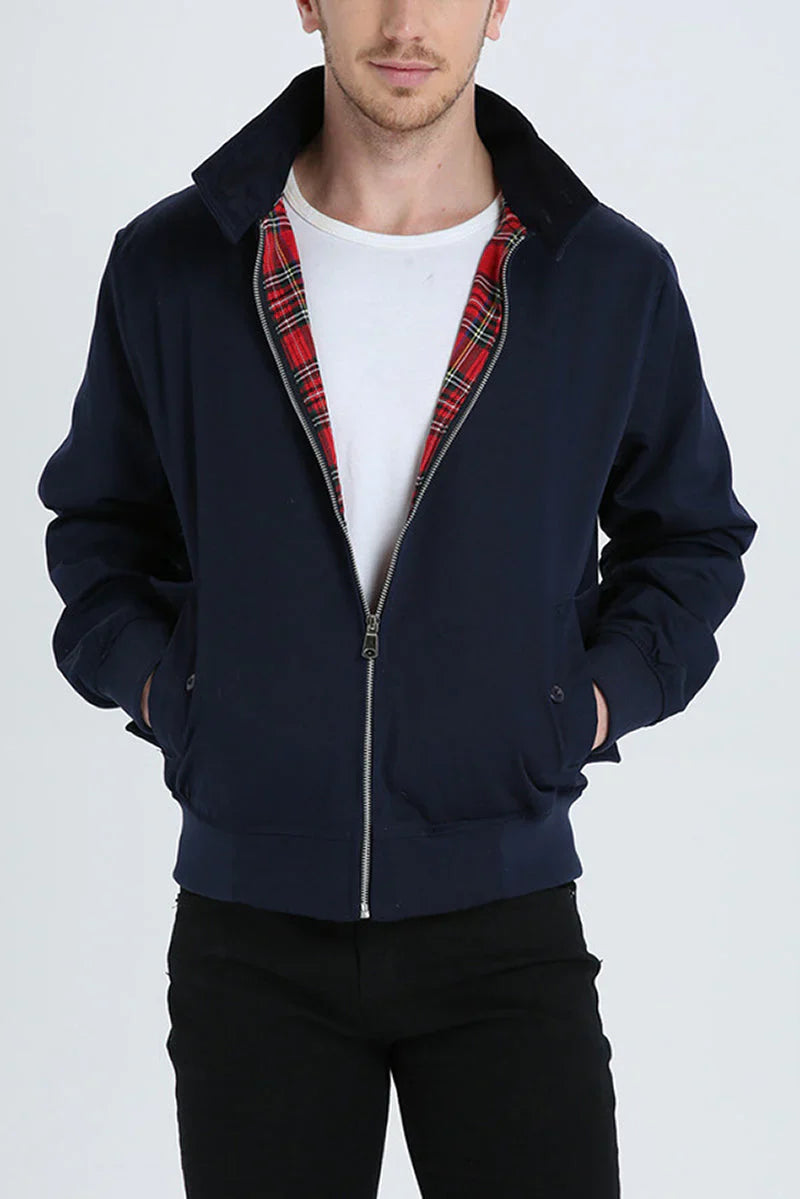 Men’s Jacket – Cotton Blend – Regular Fit – Zip Front – Ribbed Trim – Casual Wear