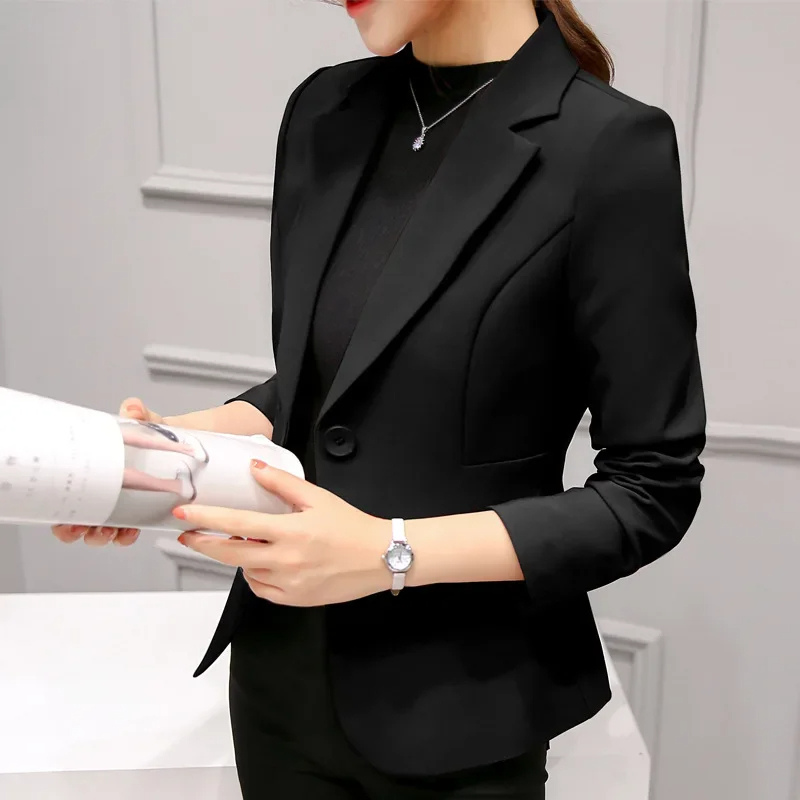 Women’s Blazer – Tailored Fit – Woven Fabric – Single Button Professional Wear