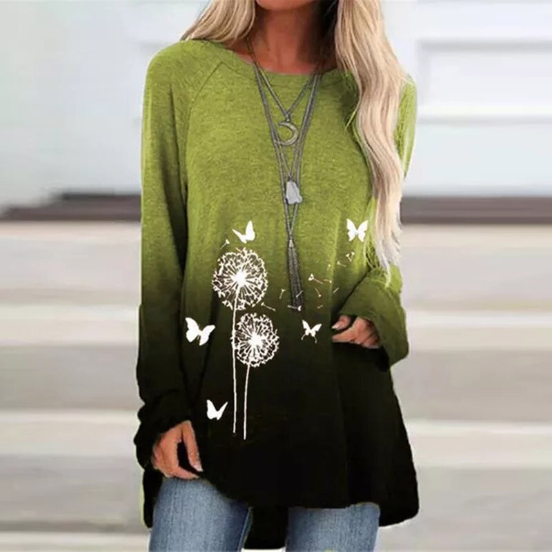 Women's Long-Sleeve Tunic Top - Relaxed Fit - Soft Lightweight Fabric - Casual Wear