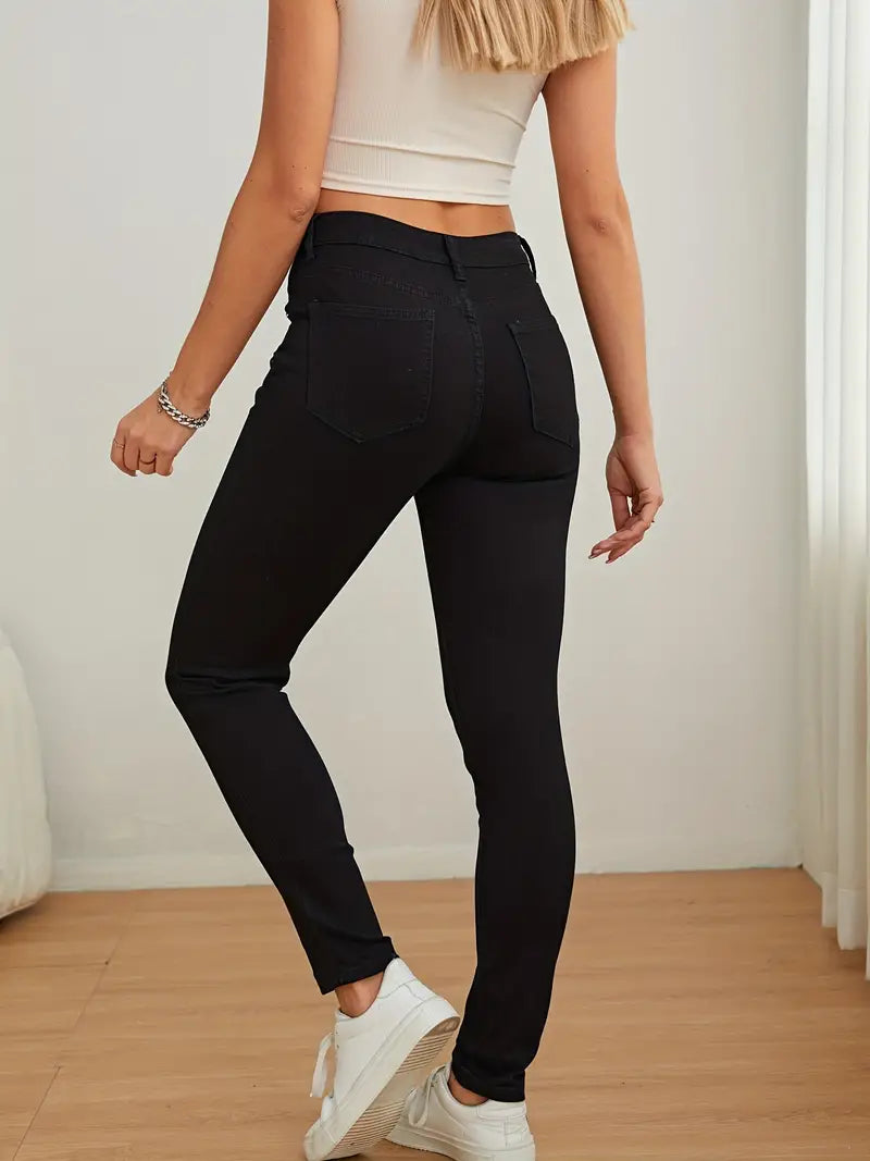 Women’s Skinny Jeans - High Waist - Stretch Denim - Slim Fit - Classic 5-Pocket