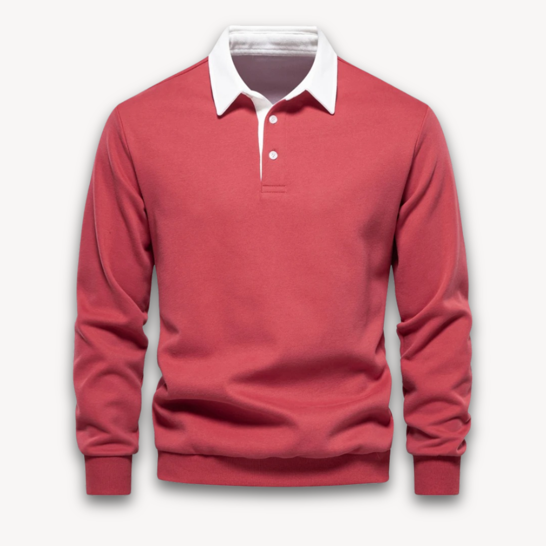 Men’s Polo Sweater – Soft Knit – Regular Fit – Long Sleeve Smart Casual Top