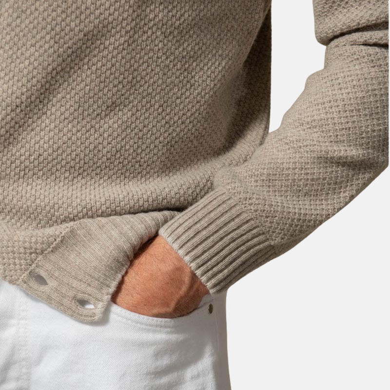 Benjamin Cotton Blend Slim Fit Cardigan Sweater | Shawl Collar Button Front Sweater