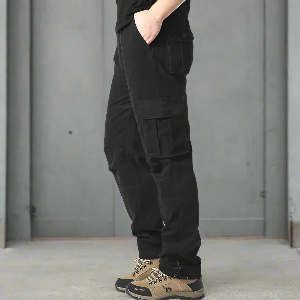 Men’s Cargo Pants – Relaxed Fit – Natural Fibers – Utility Pockets – Full Length
