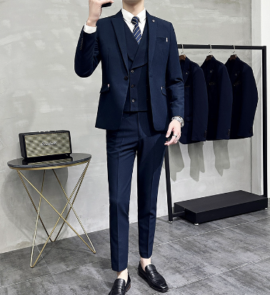 Men’s Three-Piece Suit – Tailored Fit – Double-Breasted Jacket