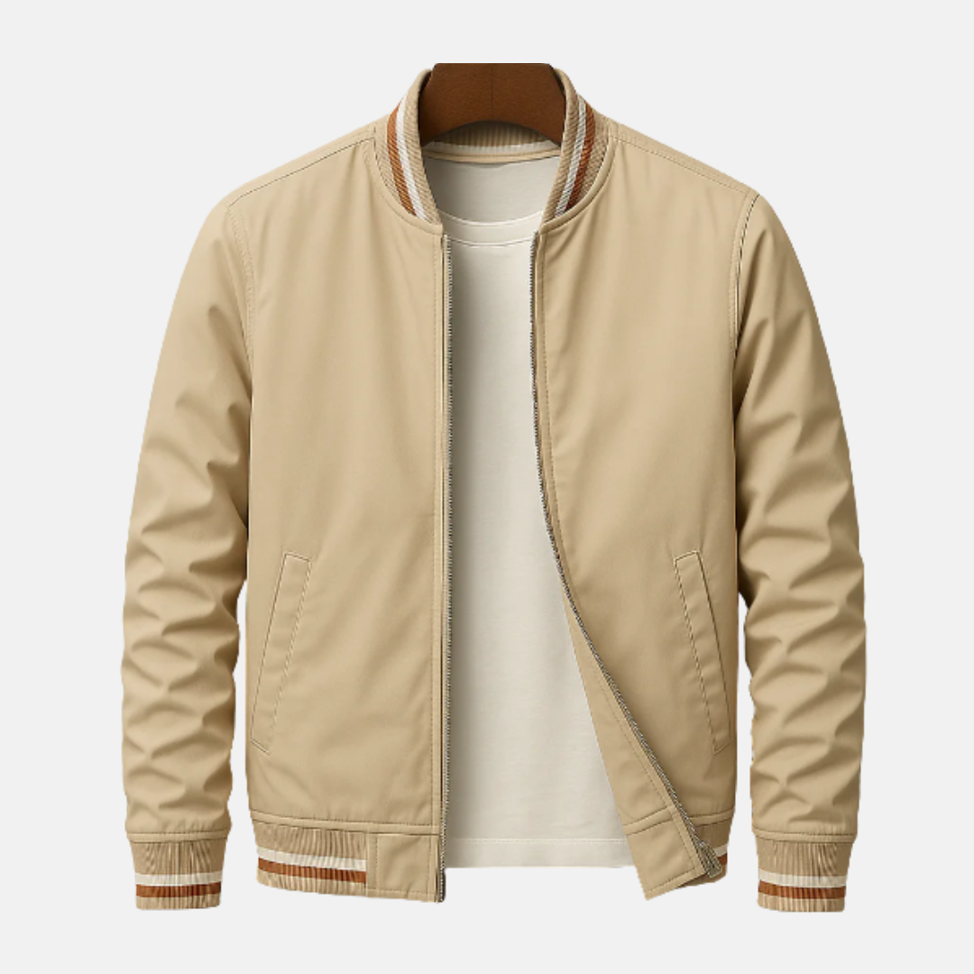 Men’s Bomber Jacket – Regular Fit – Zip-Up with Ribbed Trim and Pockets