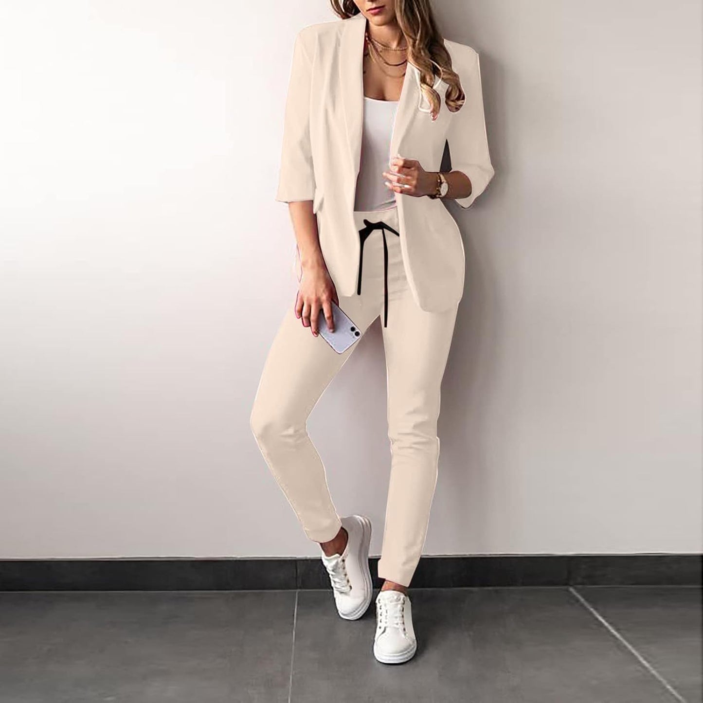 Women’s Suit Set – Tailored Blazer – Slim Fit Trousers – Soft Luxury Fabric