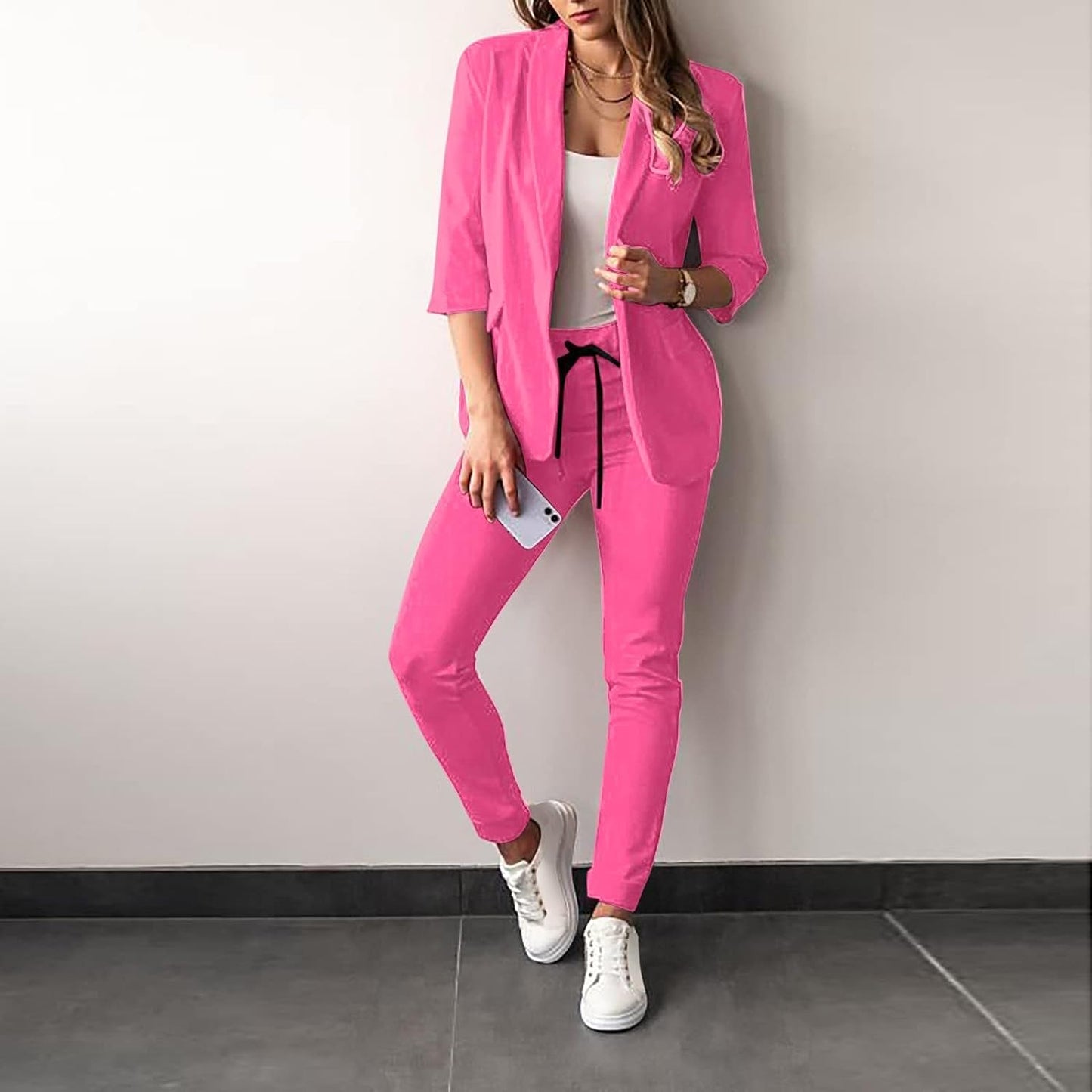 Women’s Suit Set – Tailored Blazer – Slim Fit Trousers – Soft Luxury Fabric
