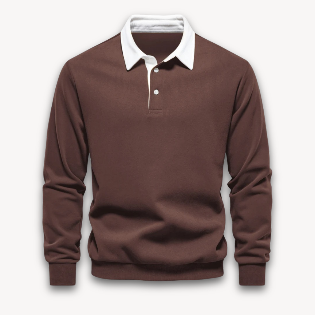 Men’s Polo Sweater – Soft Knit – Regular Fit – Long Sleeve Smart Casual Top