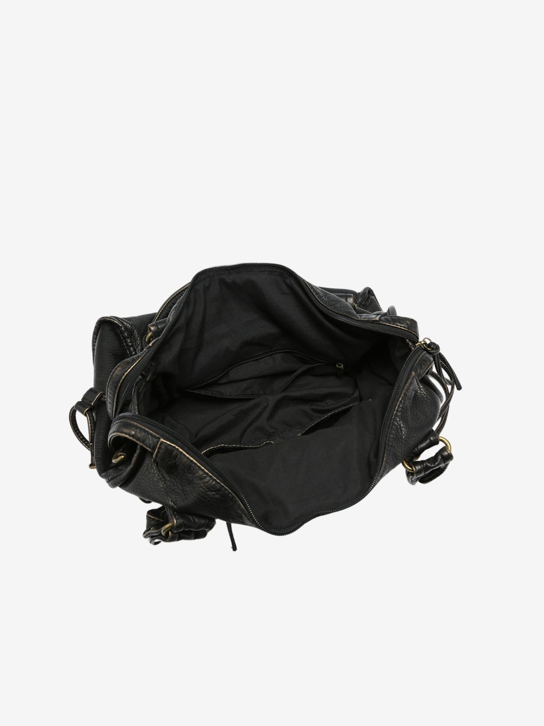 Women’s Shoulder Bag – Braided Trim – Zippered Compartments