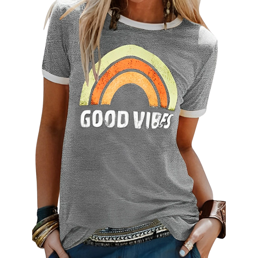 Women’s T-Shirt – Relaxed Fit – Graphic Front – Crew Neck Casual Wear