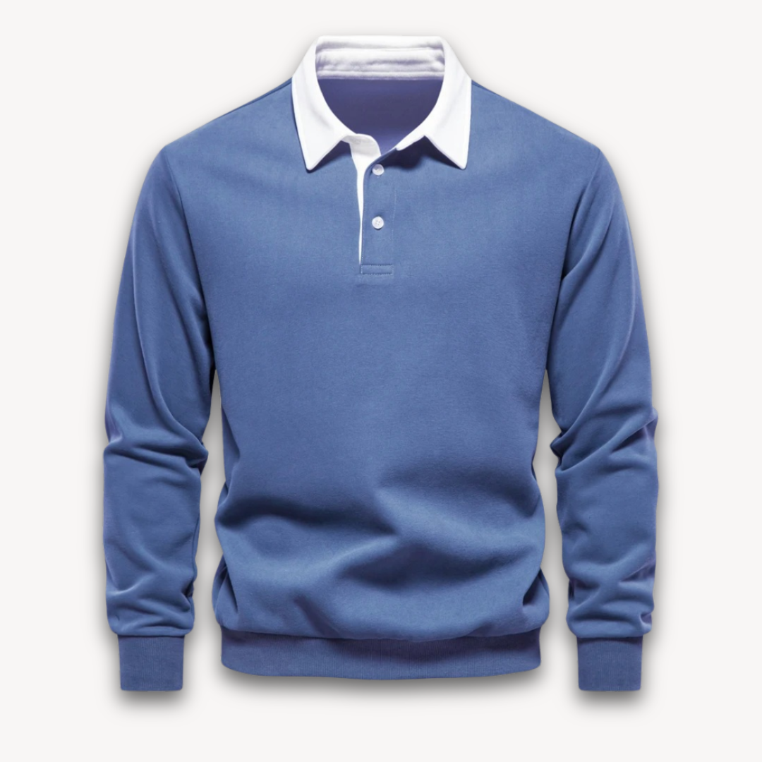 Men’s Polo Sweater – Soft Knit – Regular Fit – Long Sleeve Smart Casual Top