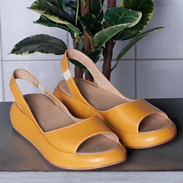 Women’s Sandals – Open Toe – Flat Sole – Slingback Strap – Minimalist Design
