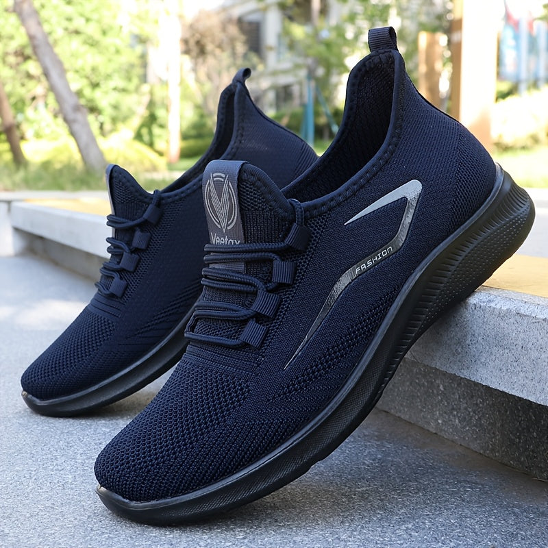 Men’s Athletic Sneakers – Lightweight Mesh – Breathable – Cushioned Flexible Sole