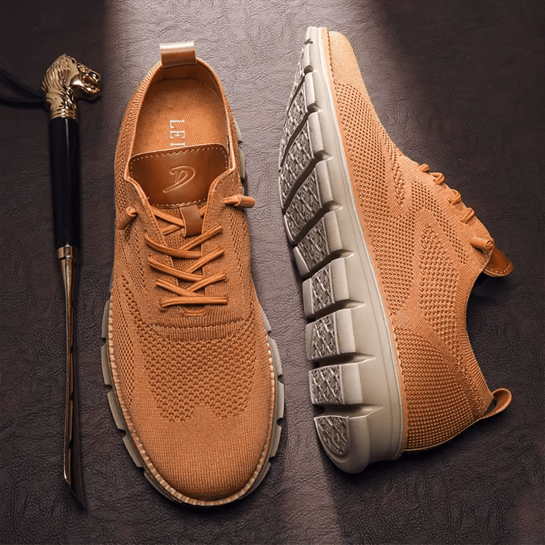 Men’s Sneakers – Knit Upper – Lace-Up Design – Supportive Sole – Casual Fit