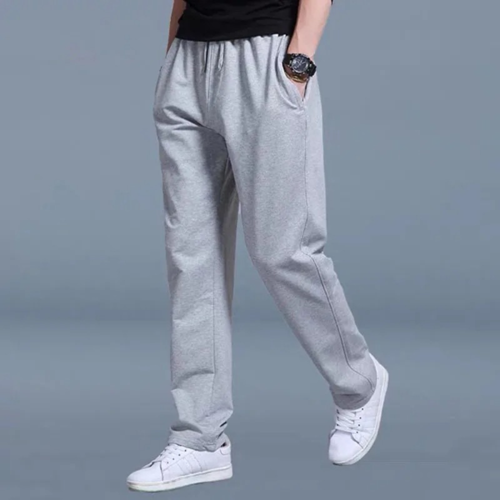 Men’s Jogger Pants – Cotton Blend – Relaxed Fit – Full Length – Elastic Waist Drawstring