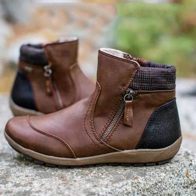 Women’s Ankle Boots – Waterproof – Side Zip – Non-Slip Sole – Casual Everyday Wear