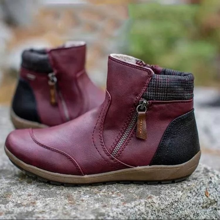 Women’s Ankle Boots – Waterproof – Side Zip – Non-Slip Sole – Casual Everyday Wear