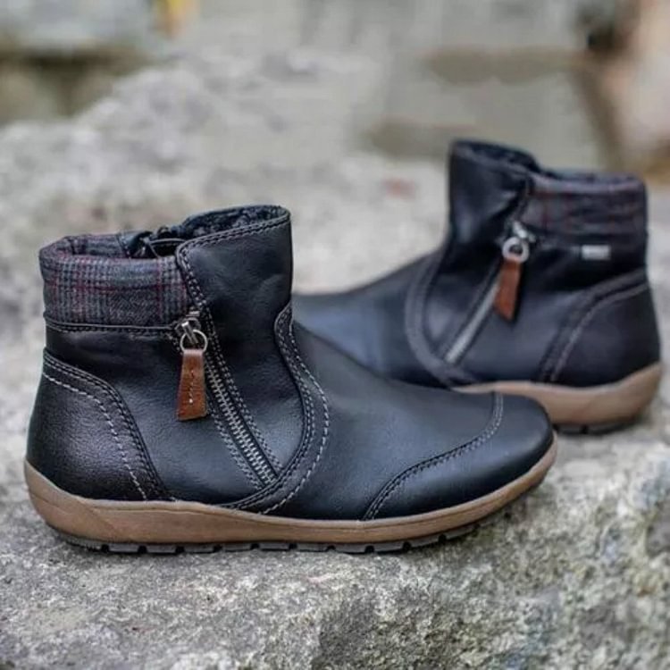 Women’s Ankle Boots – Waterproof – Side Zip – Non-Slip Sole – Casual Everyday Wear