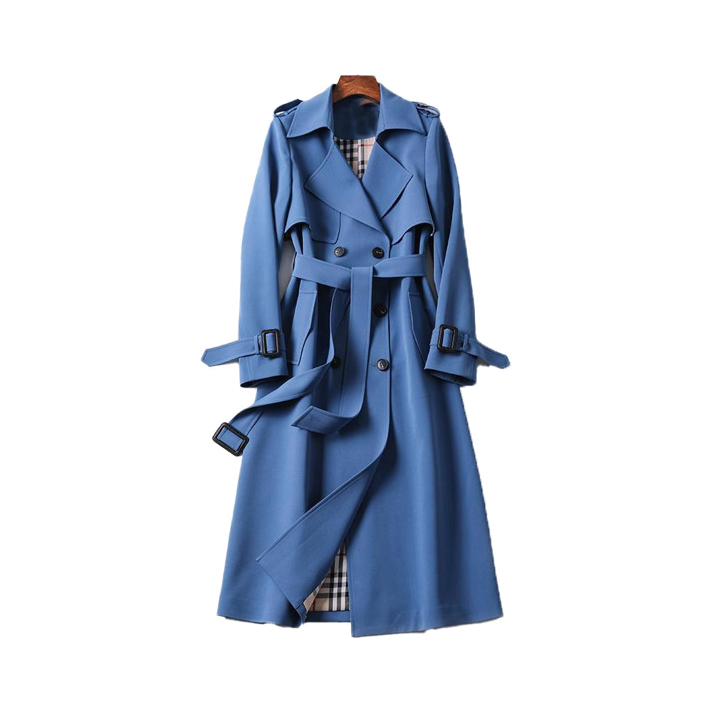 Women’s Trench Coat – Cotton Gabardine – Double Breasted – Belted Full Length