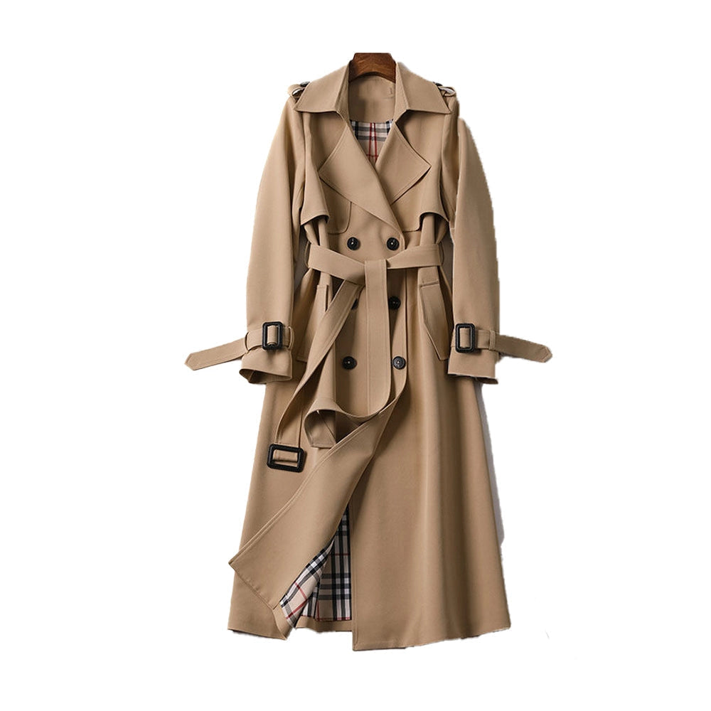 Women’s Trench Coat – Cotton Gabardine – Double Breasted – Belted Full Length