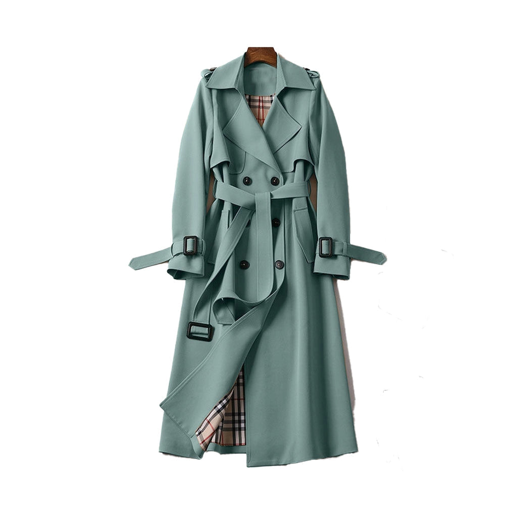 Women’s Trench Coat – Cotton Gabardine – Double Breasted – Belted Full Length