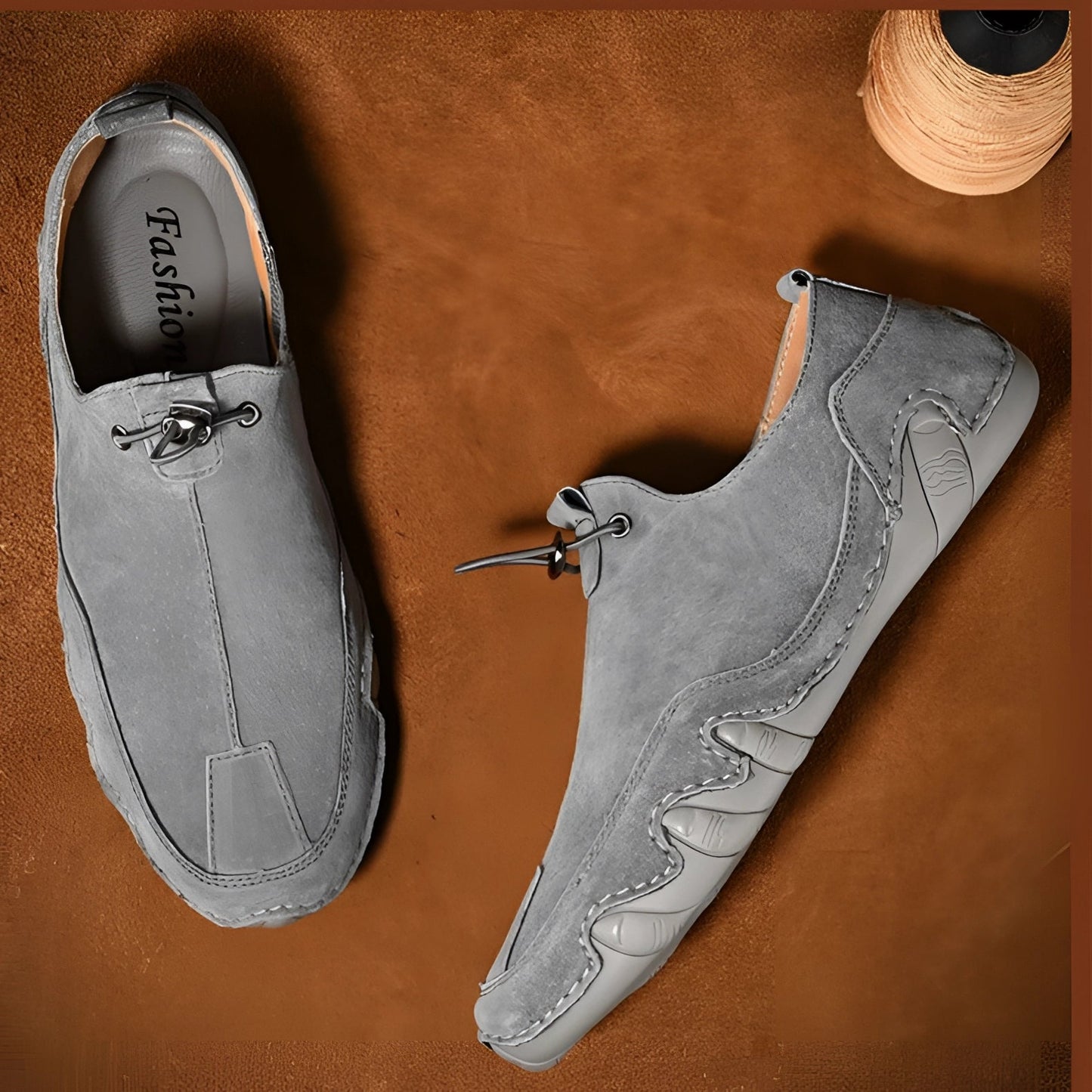 Men’s Slip-On Loafers – Flexible Fit – Breathable Mesh – Bungee Cord Closure