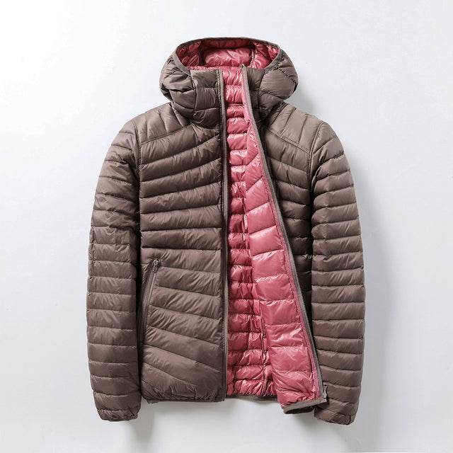 Women's Puffer Jacket – Regular Fit – Water-Resistant Quilted Design – Hooded Warm Layer