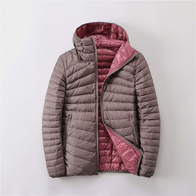 Women's Puffer Jacket – Regular Fit – Water-Resistant Quilted Design – Hooded Warm Layer