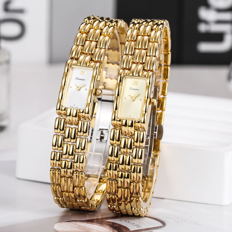 Isabella Rectangle Wristwatch | Roman Dial Link Bracelet Wristwatch