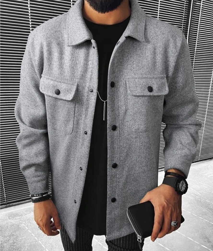 Men’s Button Down Shirt – Relaxed Fit – Chest Pockets