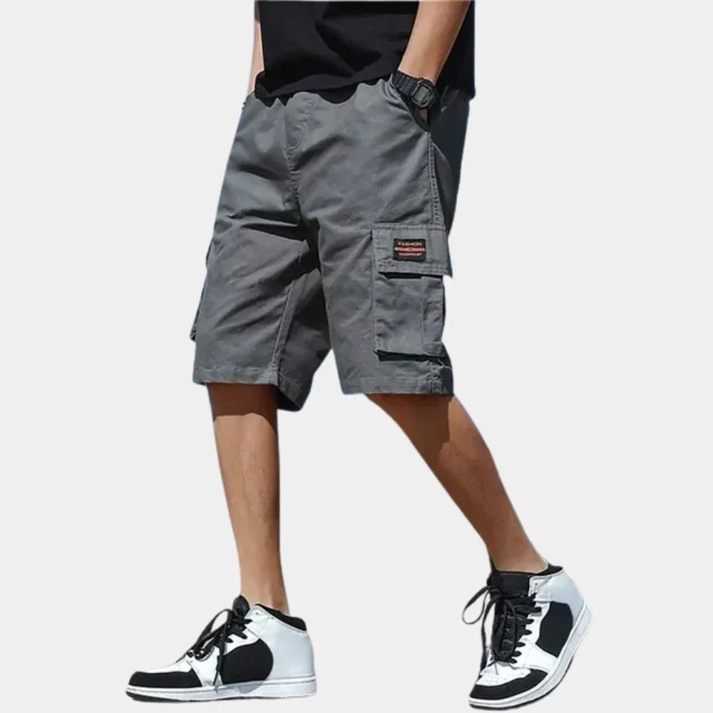 Men’s Cargo Shorts – Relaxed Fit – Breathable Blend – Knee Length – Multi Pocket
