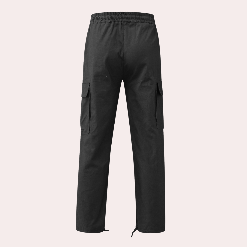 Men’s Cargo Pants – Relaxed Fit – Straight Leg – Cotton Blend – Utility Pockets