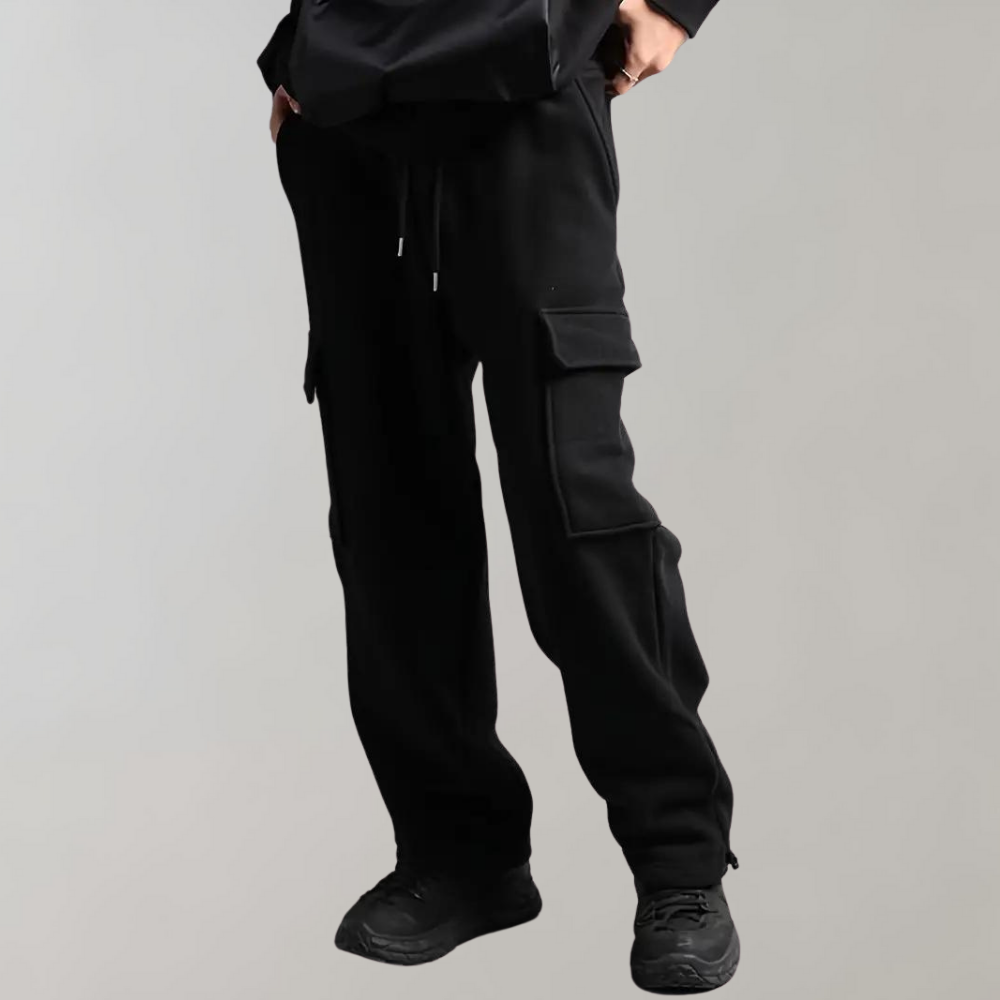 Benjamin Relaxed Fit Cargo Pants | Cargo Pockets Drawstring Waist Cargo Pants