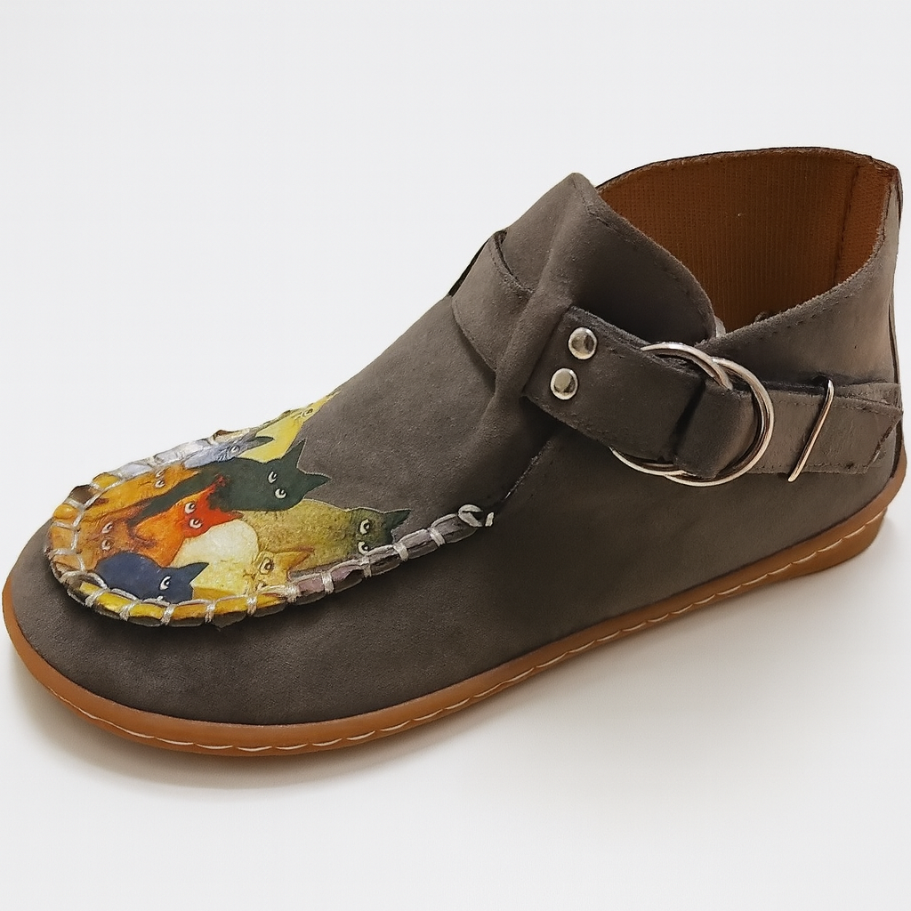 Ivy Relaxed Fit Moccasin Slip-On Shoes | Buckle Strap Moccasin Shoes