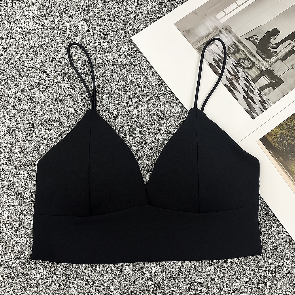 Women’s Bralette – Slim Fit – V-Neck – Adjustable Straps – Breathable Blend – Light Support