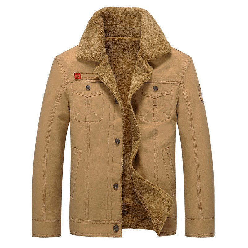 Oscar Regular Fit Field Jacket | Sherpa Collar Button Front Field Jacket