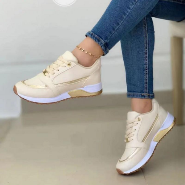 Women’s Sneakers – Cushioned Insole – Arch Support – Lace-Up Comfort Fit