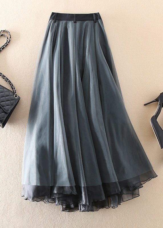 Women’s A-Line Tulle Skirt – Full Length – Structured Waist – Layered Design