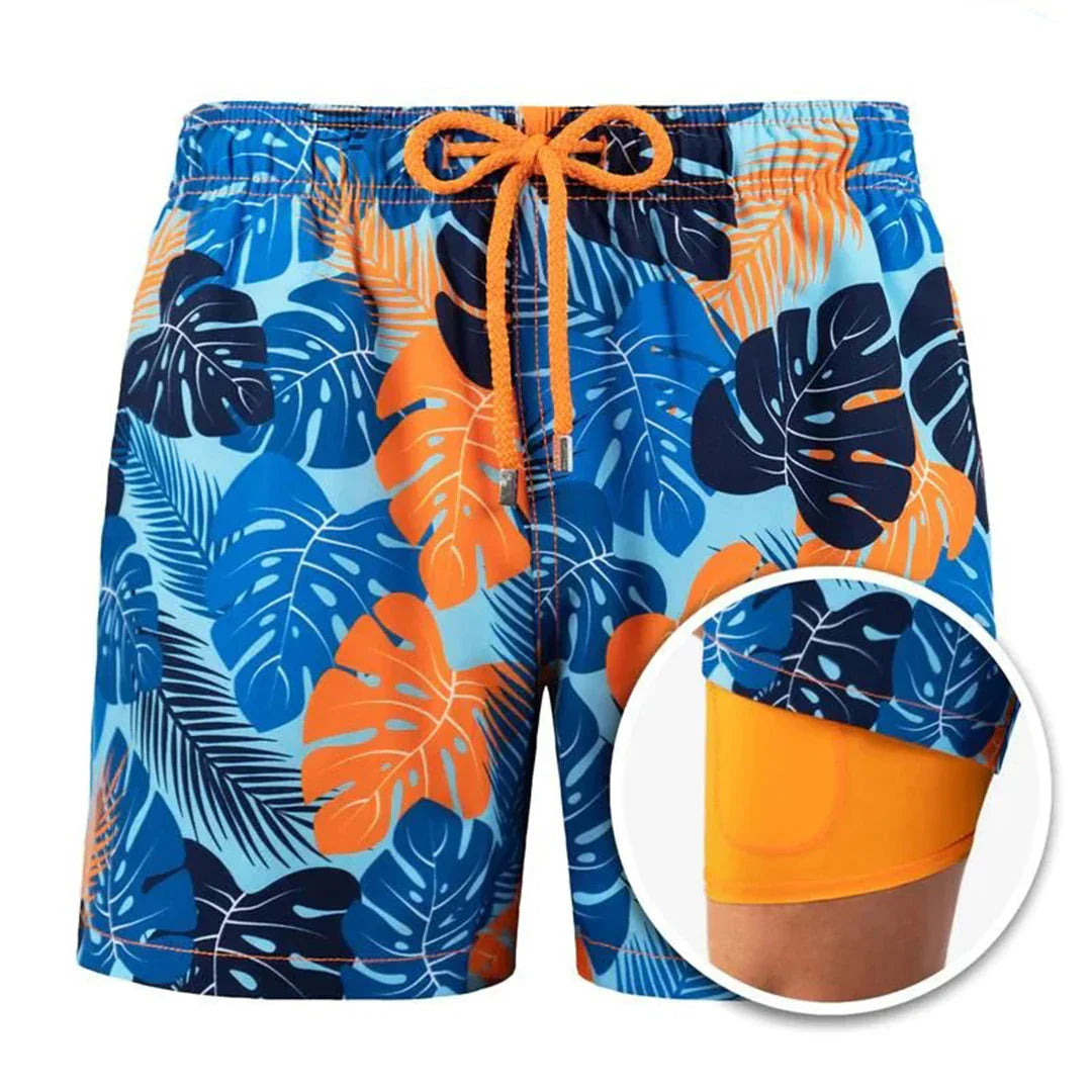 Men’s Swim Shorts – Relaxed Fit – Quick-Dry Breathable Blend – Mid-Thigh Length