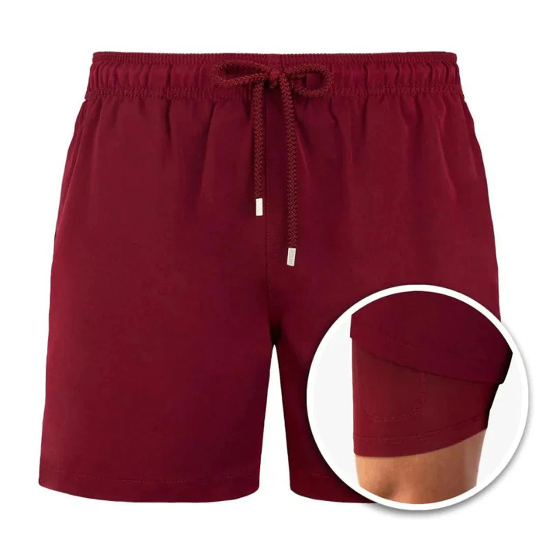 Men’s Swim Shorts – Relaxed Fit – Quick-Dry Breathable Blend – Mid-Thigh Length