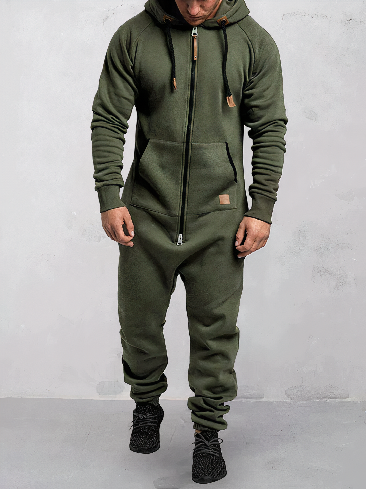 Men’s Tracksuit Set – Cotton Blend – Regular Fit – Full Zip Hoodie – Elastic Cuffs